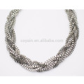 Plata Chunky mujeres de acero inoxidable torcido collar